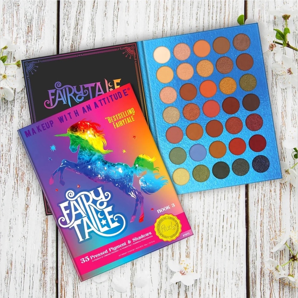 Rude Cosmetic's FAIRY TALE 35 Vegan Eyeshadow Palette Book 3